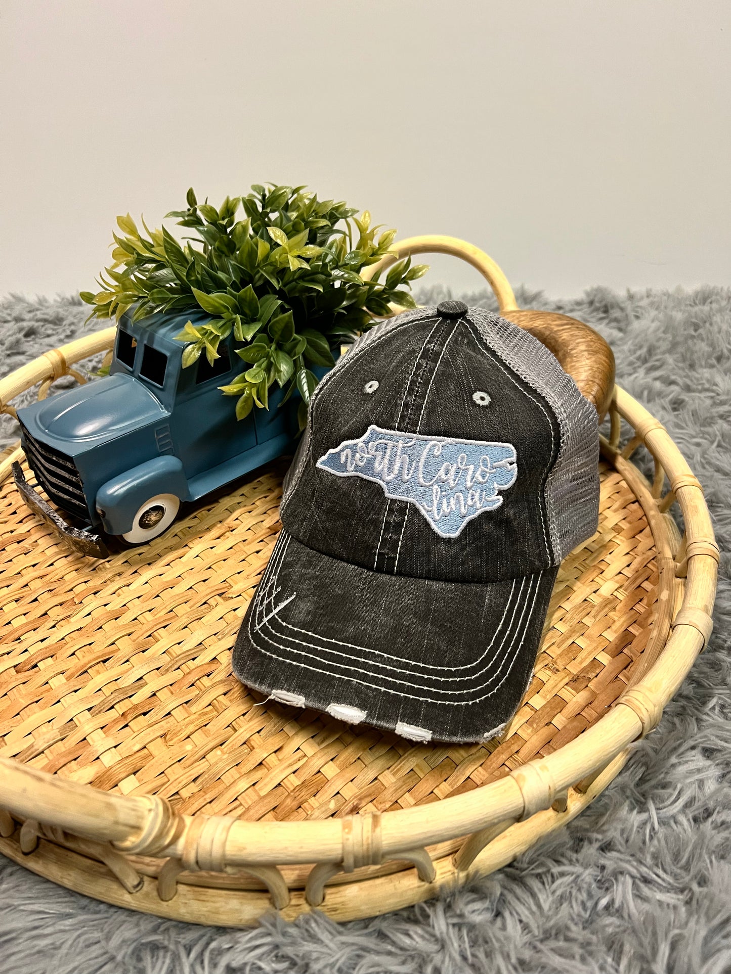 Distressed NC hat